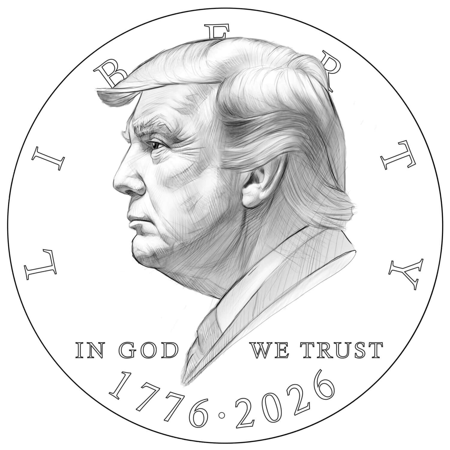 Moneda de Donald Trump - Liberty